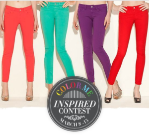 photo of people in various colored jeans for the Color Me Inspired contest
