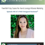 poster for Marketing & influencer Campaign podcast with Susana Yee