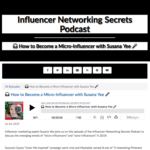 screenshot of influencer podcast with susana yee