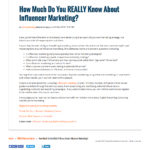 screenshot of Social Media Research Association Article with Susana Yee on Influencer Marketing